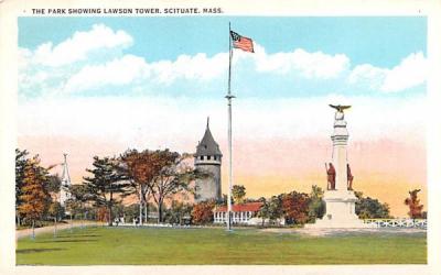 The Park Showing Lawson Tower Scituate, Massachusetts Postcard
