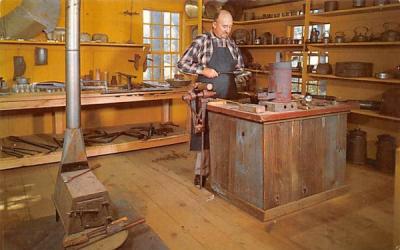 The tinsmith at work in his shop Sturbridge, Massachusetts Postcard