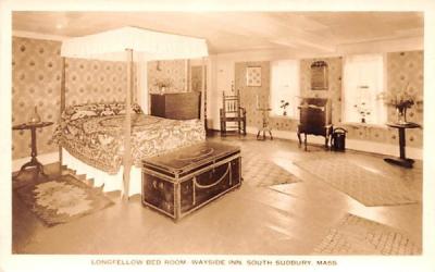 Longfellow Bed Room South Sudbury, Massachusetts Postcard