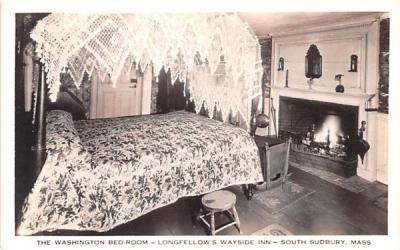 The Washington Bed-Room South Sudbury, Massachusetts Postcard