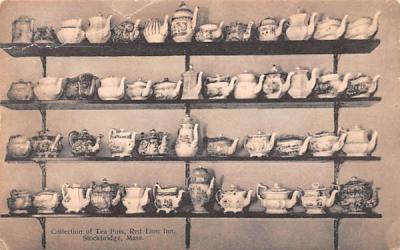 Collection of Tea Pots Stockbridge, Massachusetts Postcard