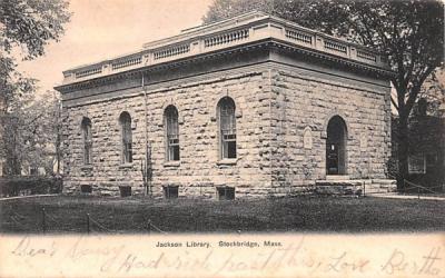 Jackson Library Stockbridge, Massachusetts Postcard