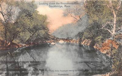Looking down the Housatonic River Stockbridge, Massachusetts Postcard