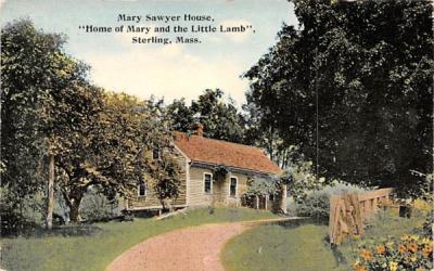 Mary Sawyer House Sterling, Massachusetts Postcard