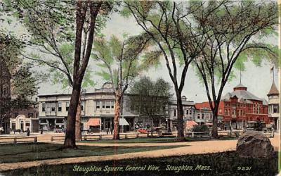 Stoughton Square Massachusetts Postcard