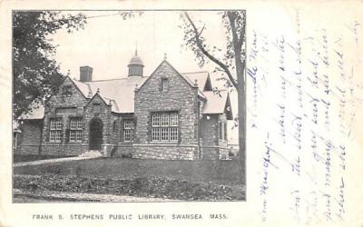 Frank S. Stephens Public Library Swansea, Massachusetts Postcard