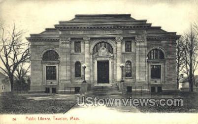 Public Library - Taunton, Massachusetts MA Postcard