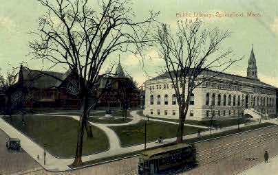 Public Library - Springfield, Massachusetts MA Postcard