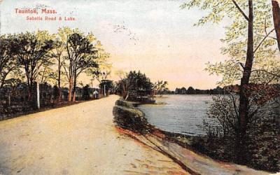 Sabatia Road & Lake Taunton, Massachusetts Postcard