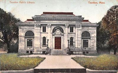 Taunton Public Library Massachusetts Postcard