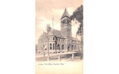 Post Office Taunton, Massachusetts Postcard