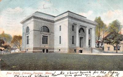 New Public Library Taunton, Massachusetts Postcard