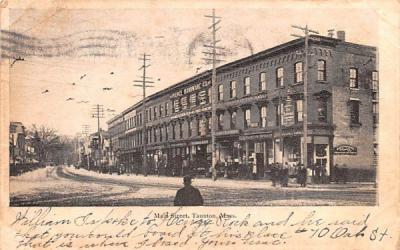 Main Street Taunton, Massachusetts Postcard