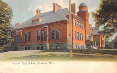 High School Taunton, Massachusetts Postcard