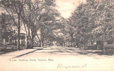 Winthrop Street Taunton, Massachusetts Postcard