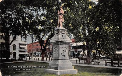 Sailor's & Soldier's Monument Taunton, Massachusetts Postcard