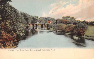 The River from Dean Street Taunton, Massachusetts Postcard