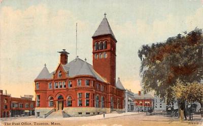 The Post Office Taunton, Massachusetts Postcard