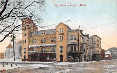 City Hotel Taunton, Massachusetts Postcard