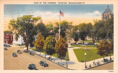 View of the Common Taunton, Massachusetts Postcard