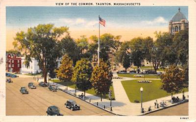 View of the Common Taunton, Massachusetts Postcard