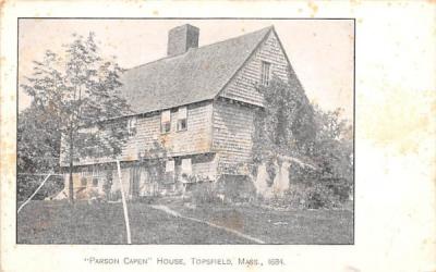 Parson Capen House Topsfield, Massachusetts Postcard