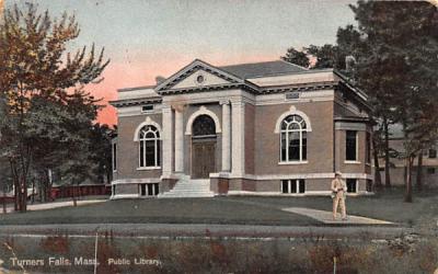 Public Library Turners Falls, Massachusetts Postcard