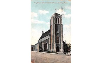 St. Mary's Romans Catholic Church Taunton, Massachusetts Postcard