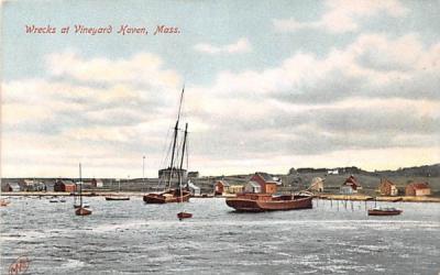 Wrecks at Vineyard Vinyard Haven, Massachusetts Postcard
