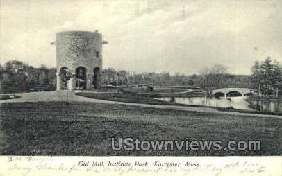 Old Mill, Institute Park - Worcester, Massachusetts MA Postcard