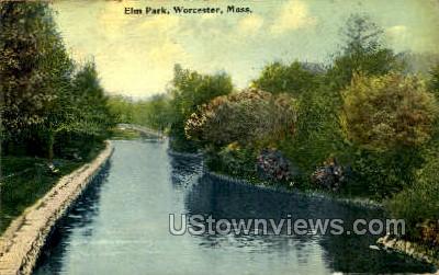 Elm Park - Worcester, Massachusetts MA Postcard
