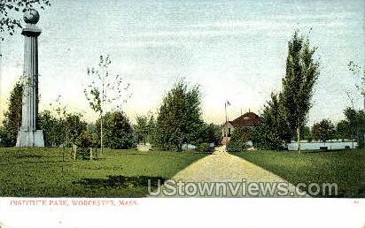 Institute Park - Worcester, Massachusetts MA Postcard