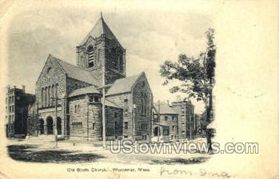 Old South CHurch - Worcester, Massachusetts MA Postcard