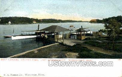 Boat Landing, Lincoln Park - Worcester, Massachusetts MA Postcard