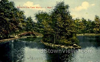Elm Park - Worcester, Massachusetts MA Postcard