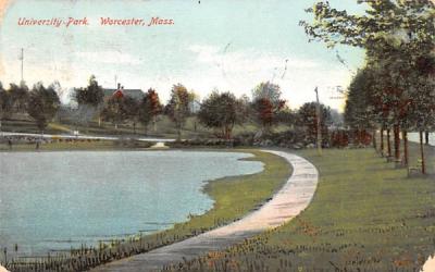 University Park Worcester, Massachusetts Postcard