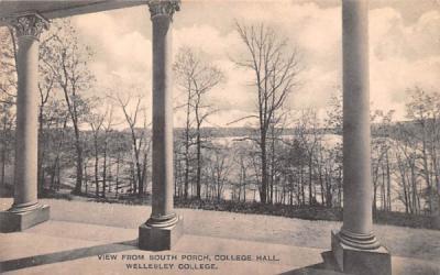 View from South Porch Wellesley, Massachusetts Postcard