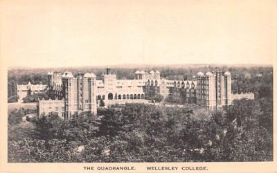 The Quadrangle  Wellesley, Massachusetts Postcard