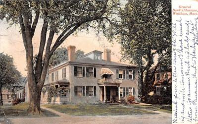 General Bank's Mansion Waltham, Massachusetts Postcard