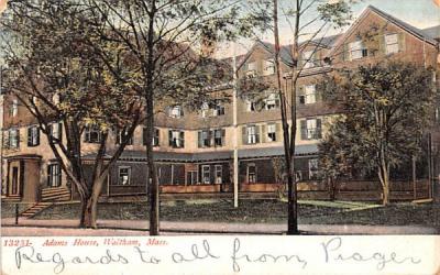 Adams House Waltham, Massachusetts Postcard