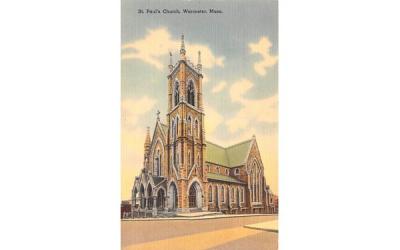 St. Paul's Church Worcester, Massachusetts Postcard