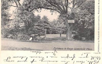 Entrance to Range  Wakefield, Massachusetts Postcard