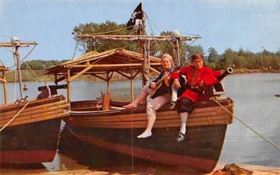 Exciting Pirate Ride at Pleasure Island Wakefield, Massachusetts Postcard
