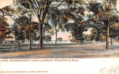 Lake Quannapowitt & Lakeside Wakefield, Massachusetts Postcard