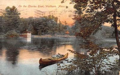 On the Charles River Waltham, Massachusetts Postcard