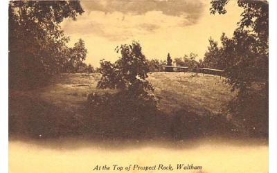 At the Top of Prospect Rock Waltham, Massachusetts Postcard
