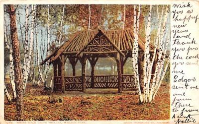 White Birch Grove Shelter Whalom Park, Massachusetts Postcard