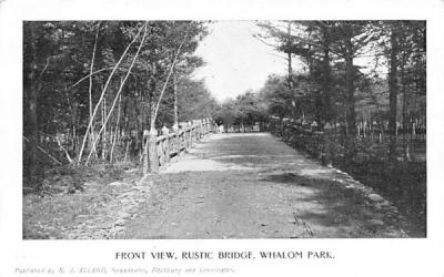 Rustic Bridge Whalom Park, Massachusetts Postcard