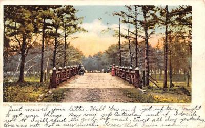 Rustic Bridge Whalom Park, Massachusetts Postcard