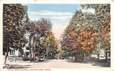 Upper Main Street Watertown, Massachusetts Postcard